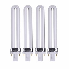 UV-9W UV Lamp Pack 365nm G23 Base 2 Pin - To suit UV 36 Watt Curing Lamp A126 – 4pc Pack 